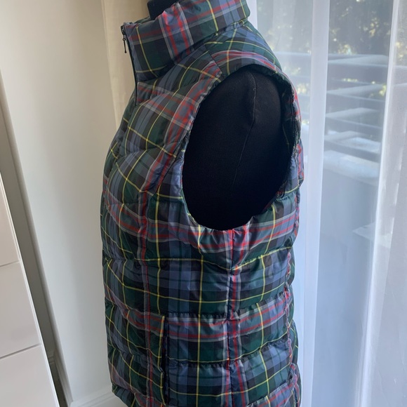 🎉 HP 🎉 Lands’ End Plaid Down Vest size M - Picture 4 of 11